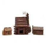 Three Log Cabin Miniatures