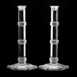 Tiffany & Co., Pair of Windham Crystal Candlesticks
