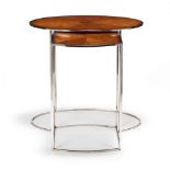 att. Theodore Alexander, Steel and Mahogany Nesting Tables