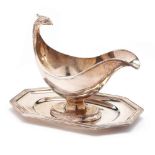 French Empire Style Silverplate Sauce Boat, Christofle