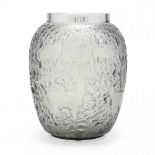 Lalique, Smoky Glass Biches Vase