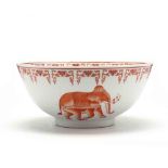 Elephant Decorated Center Bowl, for Neiman Marcus