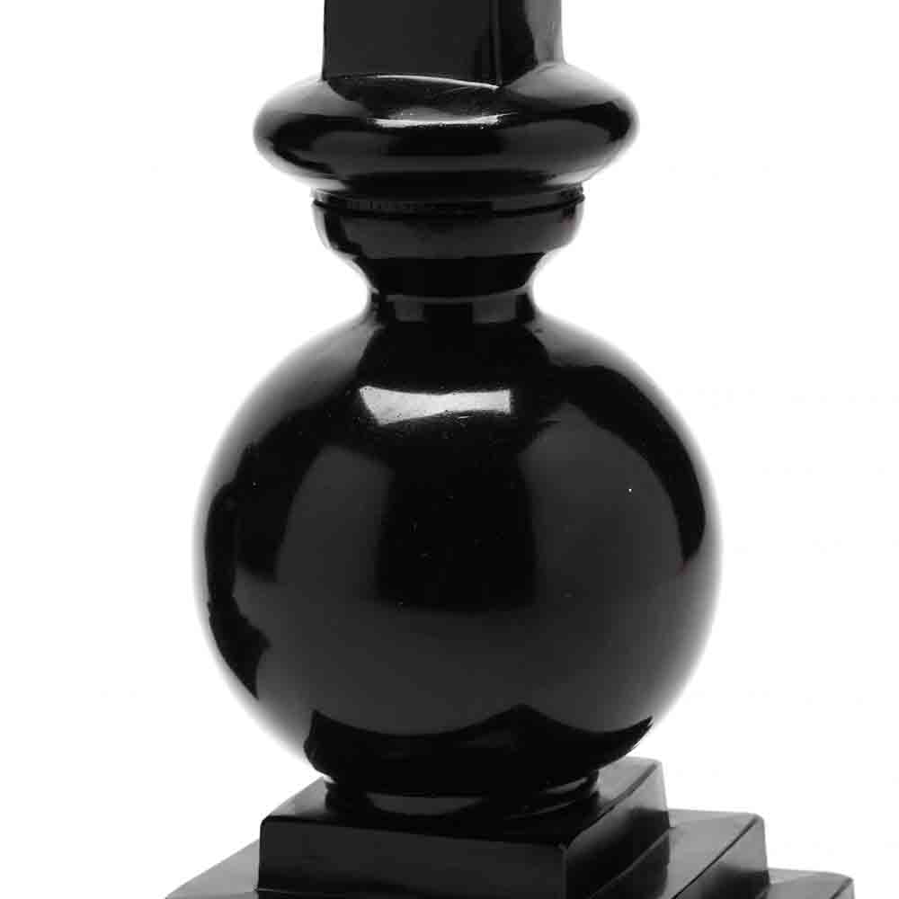 Pair of Decorative Black Glass Obelisks - Image 2 of 4