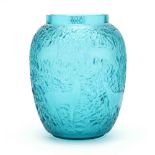 Lalique, Biches Vase in Turquoise