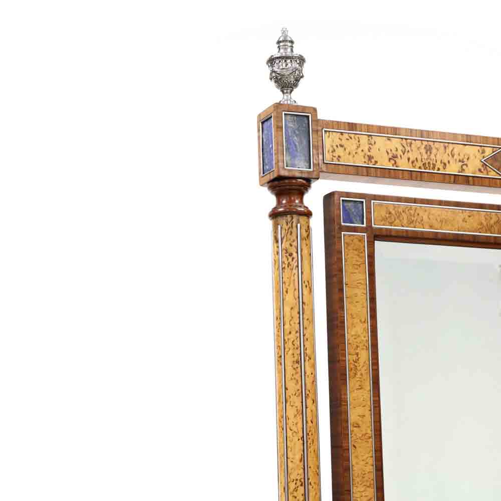 Theodore Alexander, Hermitage Collection , Lapis Inlaid Cheval Mirror - Image 3 of 5