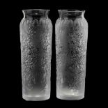 Lalique, Pair of Crystal Vases