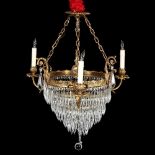 Vintage French Drop Prism Chandelier