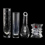 Four Baccarat Crystal Vases