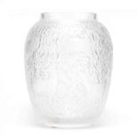 Lalique, Biches Crystal Vase in Clear