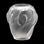 Lalique, Crystal Charmeurs (Snake) Vase