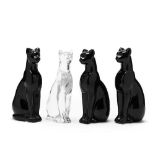 Four Baccarat Crystal Cats