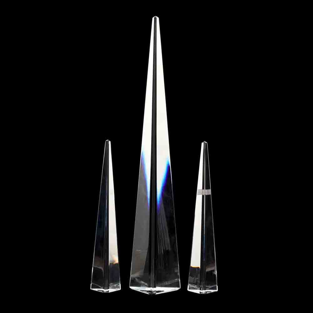 Baccarat, Three Crystal Obelisks - Image 2 of 4