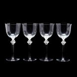 Lalique, Set of Four Roxanne Wine Stems