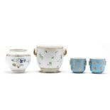 Four French Porcelain Cachepots