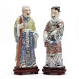 Two Chinese Famille Rose Porcelain Figures