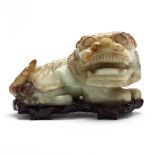 A Chinese Hardstone Foo Lion