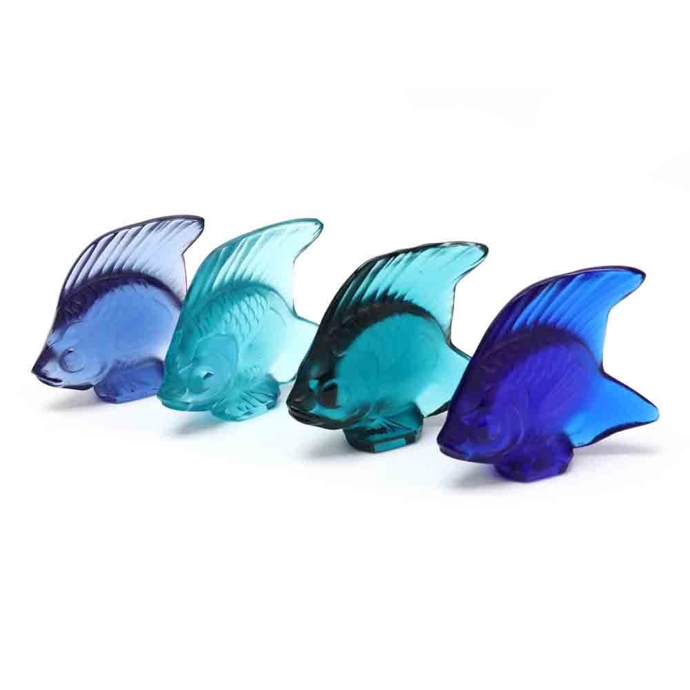 Lalique, School of (14) Multi-Color Crystal Fish - Image 5 of 9