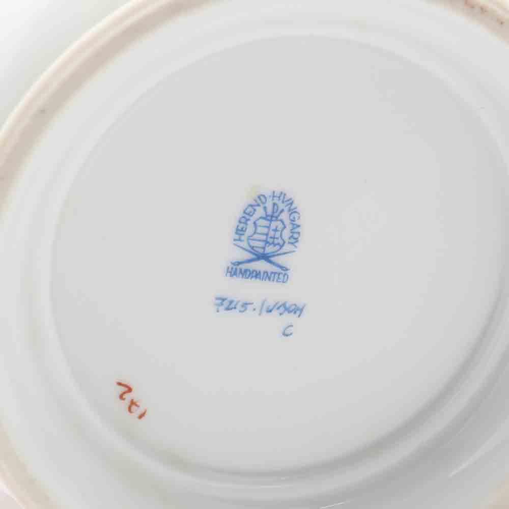 Three Herend "Chinese Bouquet Rust" Porcelain Cachepots - Image 7 of 10