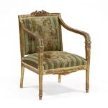 A Vintage Italian Carved and Gilt Armchair