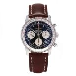 Gent's Stainless Steel "Chronometre Navitimer" Watch, Breitling