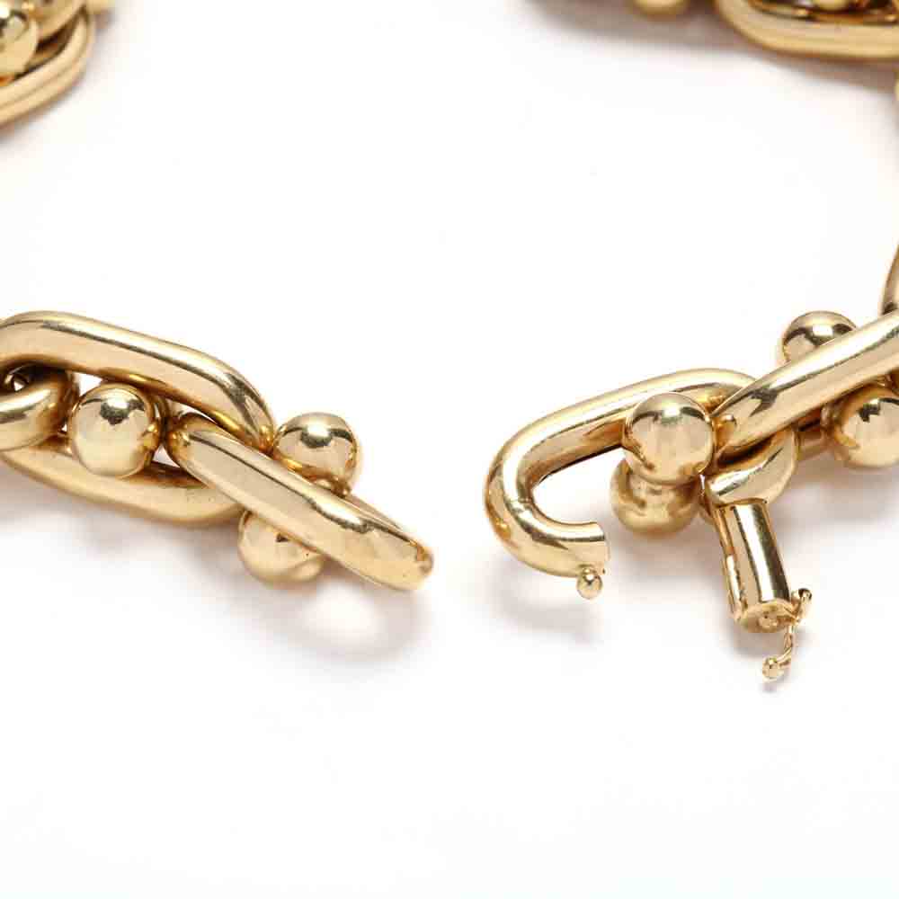 18KT Gold Large Link Necklace, Mori & Pasquini - Image 3 of 4