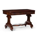 American Late Classical Mahogany Library / Game Table