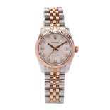 Stainless Steel, Rose Gold, and Diamond Datejust Watch, Rolex