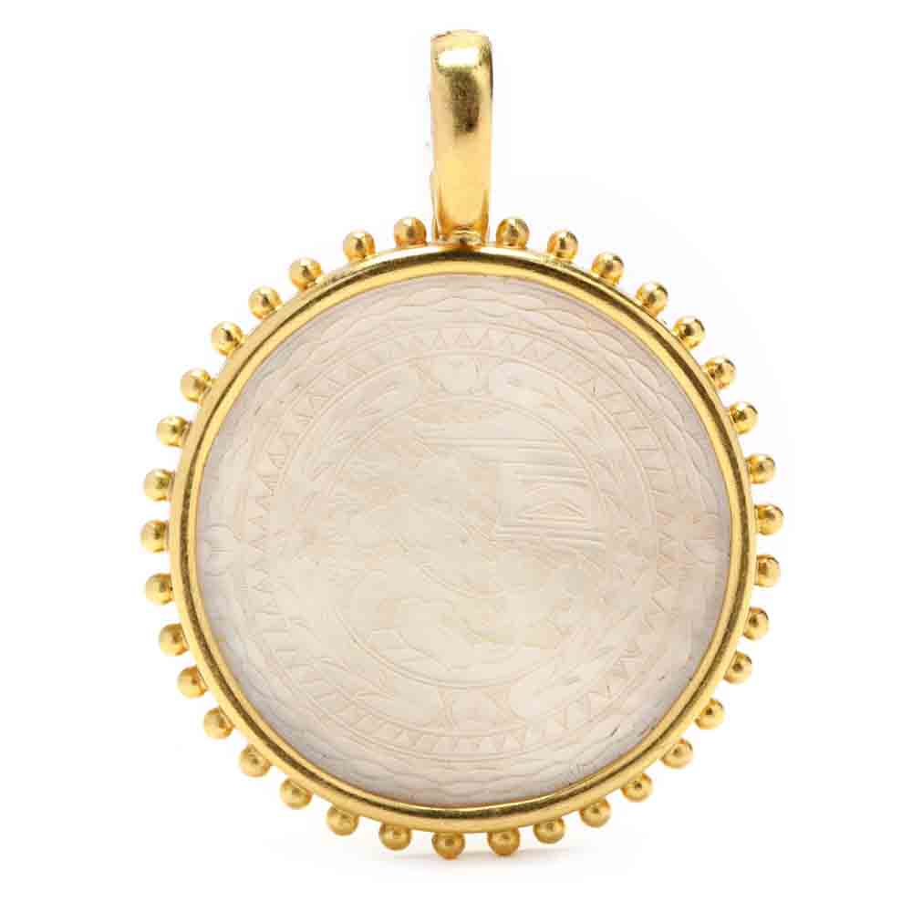 19KT Gold and Mother-of-Pearl Pendant, Elizabeth Locke