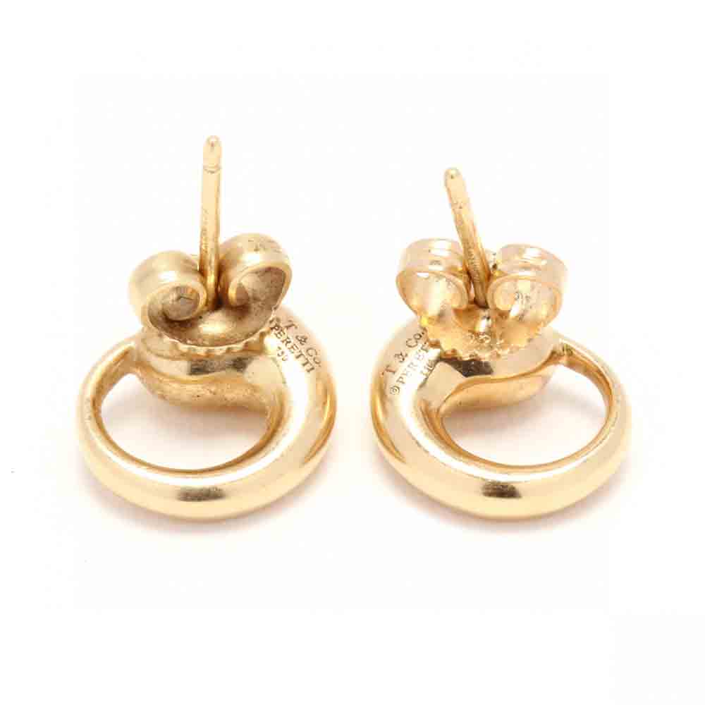 Two Pairs of 18KT Gold Stud Earrings, Tiffany & Co. - Image 6 of 7