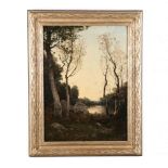 Henri-Joseph Harpignies (French, 1819-1916), Landscape at Sunset