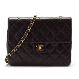 Vintage Classic Small Quilted Flap Shoulder Bag, Chanel