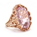 14KT Gold and Kunzite Ring