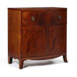 Southern Federal Inlaid Bowfront Mahogany Butler's Desk / Linen Press