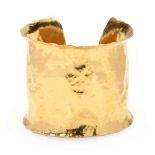 Wide 22KT Gold Cuff Bracelet, Jean Mahie