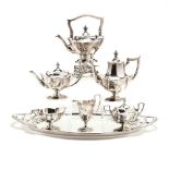 Gorham Plymouth - Engraved Sterling Silver Tea & Coffee Service