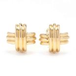 18KT Gold "Signature" Earrings, Tiffany & Co.