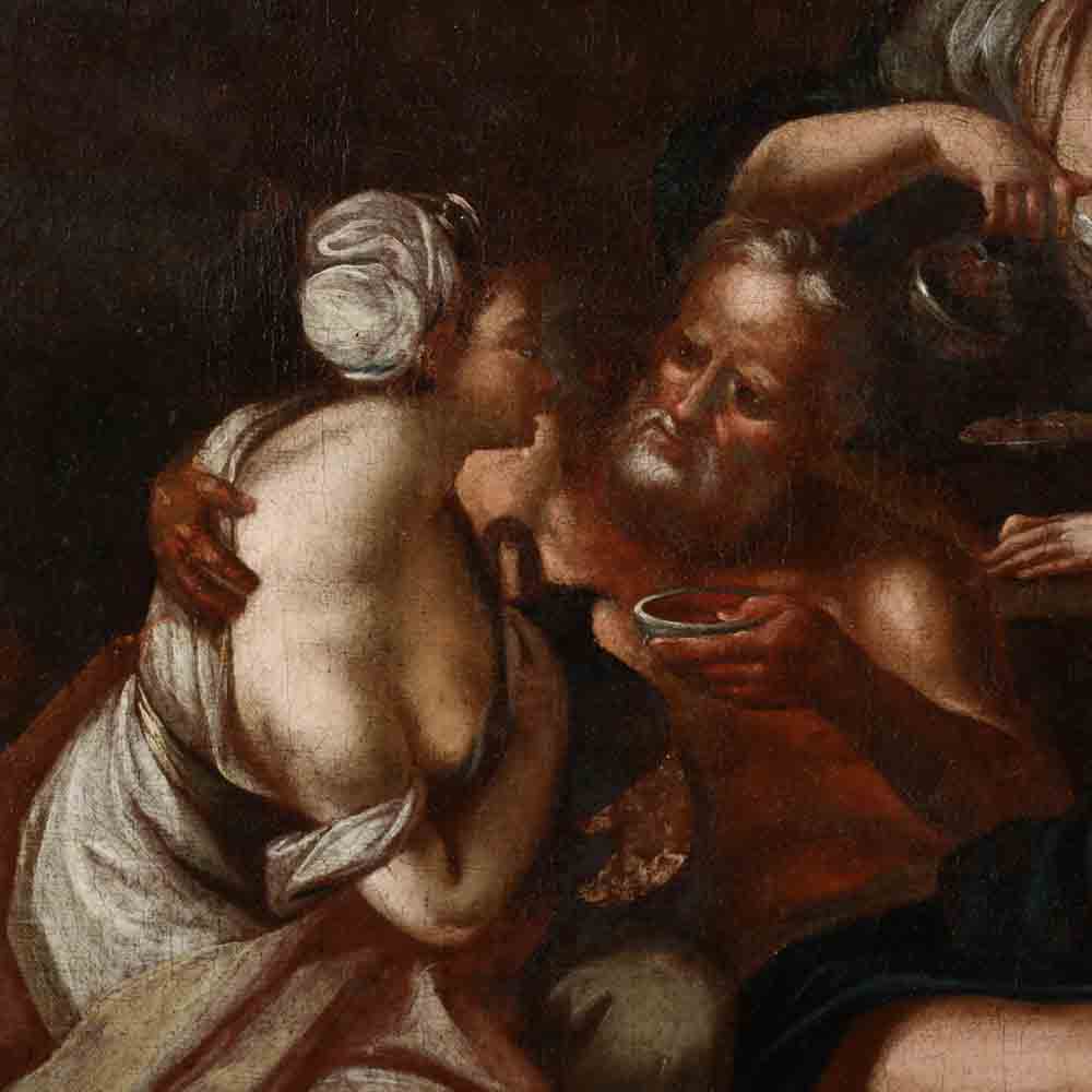 Flemish School (17th century), Lot and His Daughters - Image 2 of 6