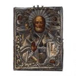 A Russian Icon of Saint Nicholas the Miracle Worker, 19th Century