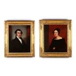 Ezra Ames (NY/MA, 1768-1836), Pair of Portraits