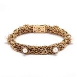 18KT Gold and Gem-Set Bracelet