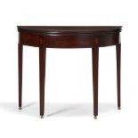 Southern Coastal Federal Inlaid Mahogany Demi-lune Card Table