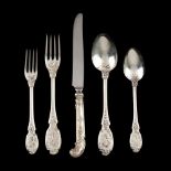 A Late 19th Century French 1st Standard Silver Flatware Service