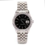 Stainless Steel and Diamond Oyster Perpetual Datejust Watch, Rolex