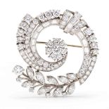 Platinum and Diamond Brooch