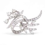 Platinum and Diamond Spray Brooch