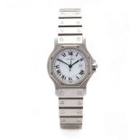Lady's Stainless Steel "Santos Octagon" Watch, Cartier