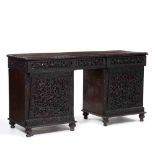 Anglo-Indian Carved Rosewood Sideboard