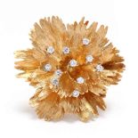 18KT Gold and Diamond Brooch, Cellino