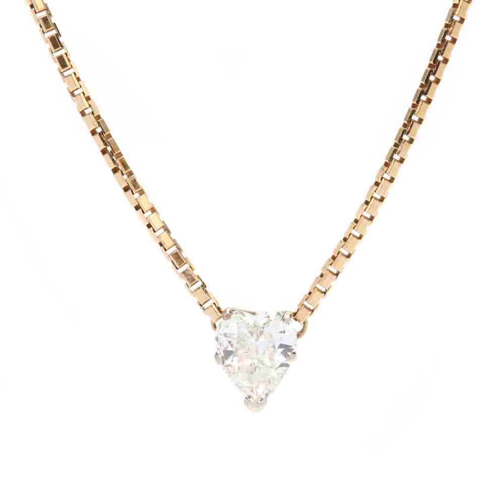 Heart Cut Diamond Pendant Necklace