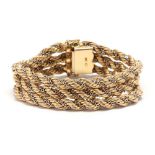 18KT Bi-Color Gold Rope Bracelet